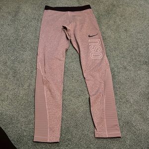 Nike Dri-Fit women’s gray Ohio State fleece-lined leggings size medium